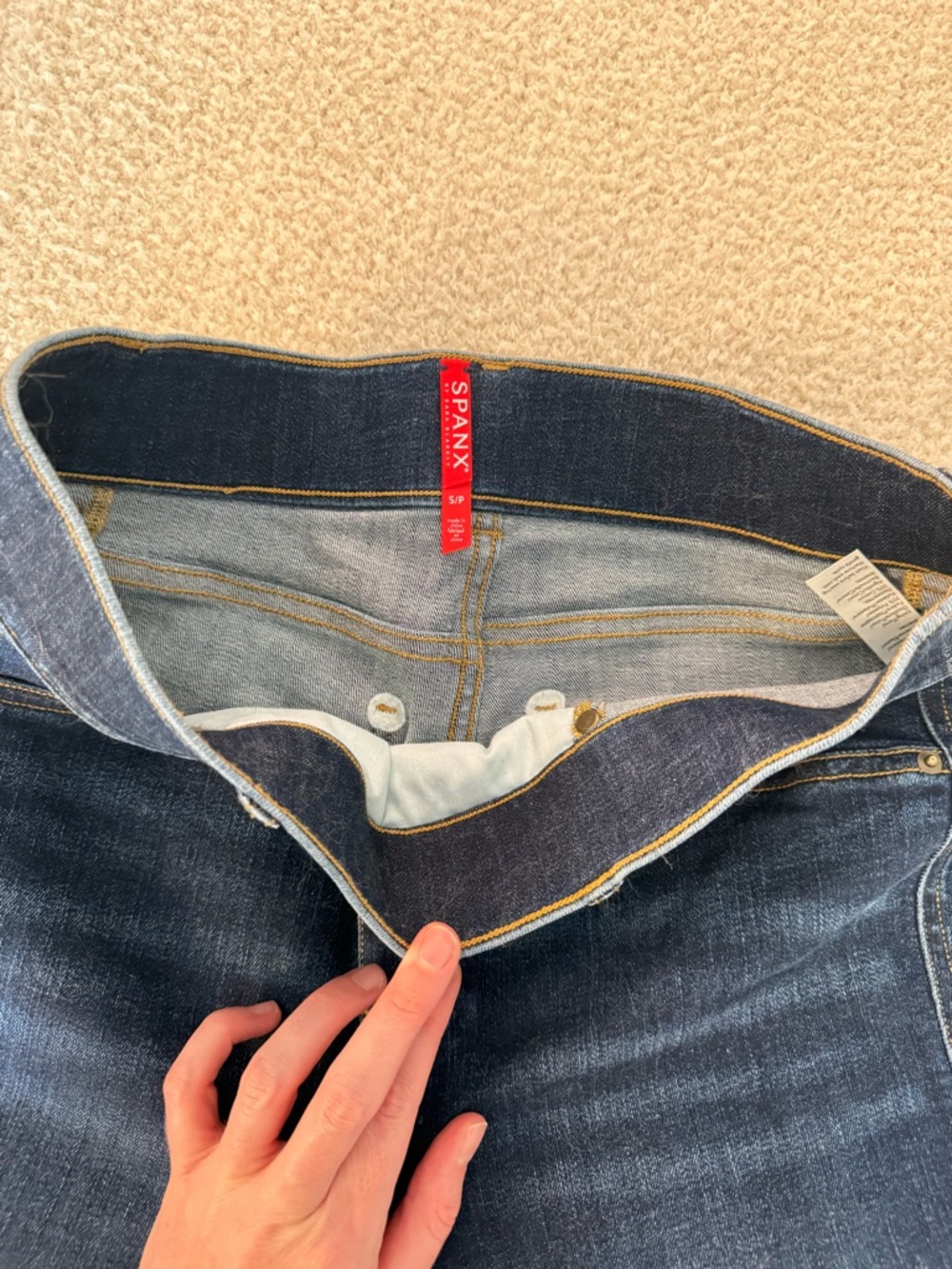 SPANX Dark Navy Flare Jeans - Picture 2 of 4